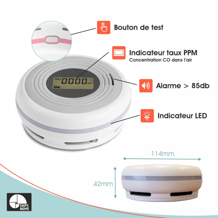 Détecteur de fumée + CO interconnecté