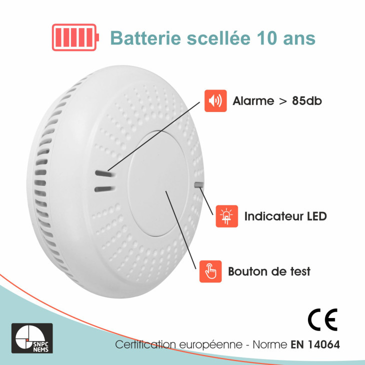 Détecteur de fumée interconnecté